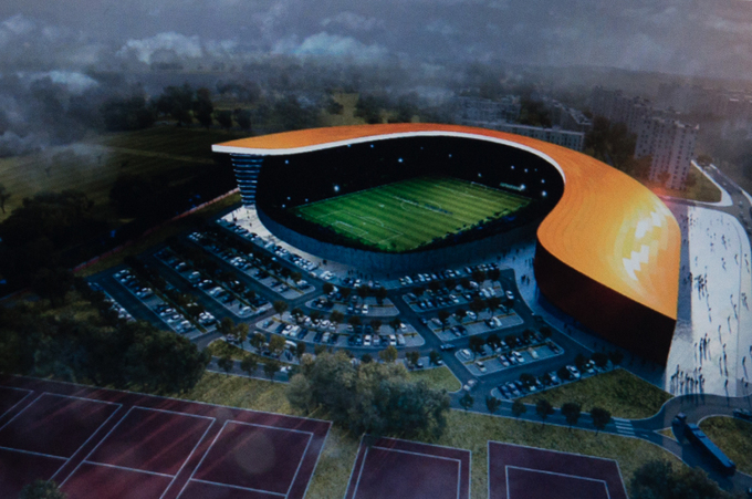 Tzmillirdbl  stadion s sportcsarnok plhet Szombathelyen