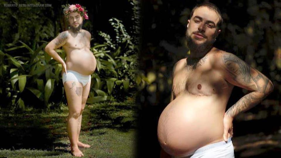 Terhes férfival köszöntötte az anyák napját a Calvin Klein