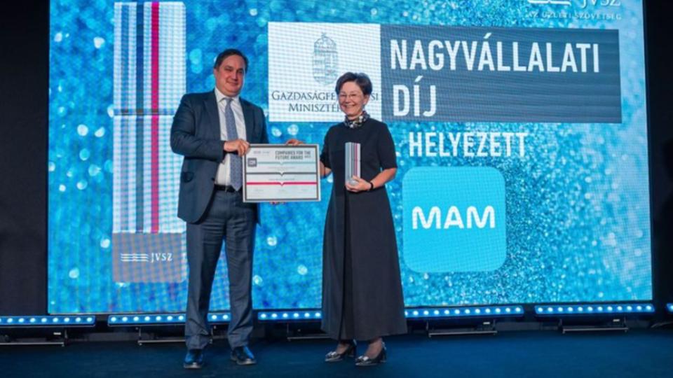 Fődíj a MAM-Hungária Kft.-nek - A nagyvállalati kategória I. helyezettje lett a vaskeresztesi gyár
